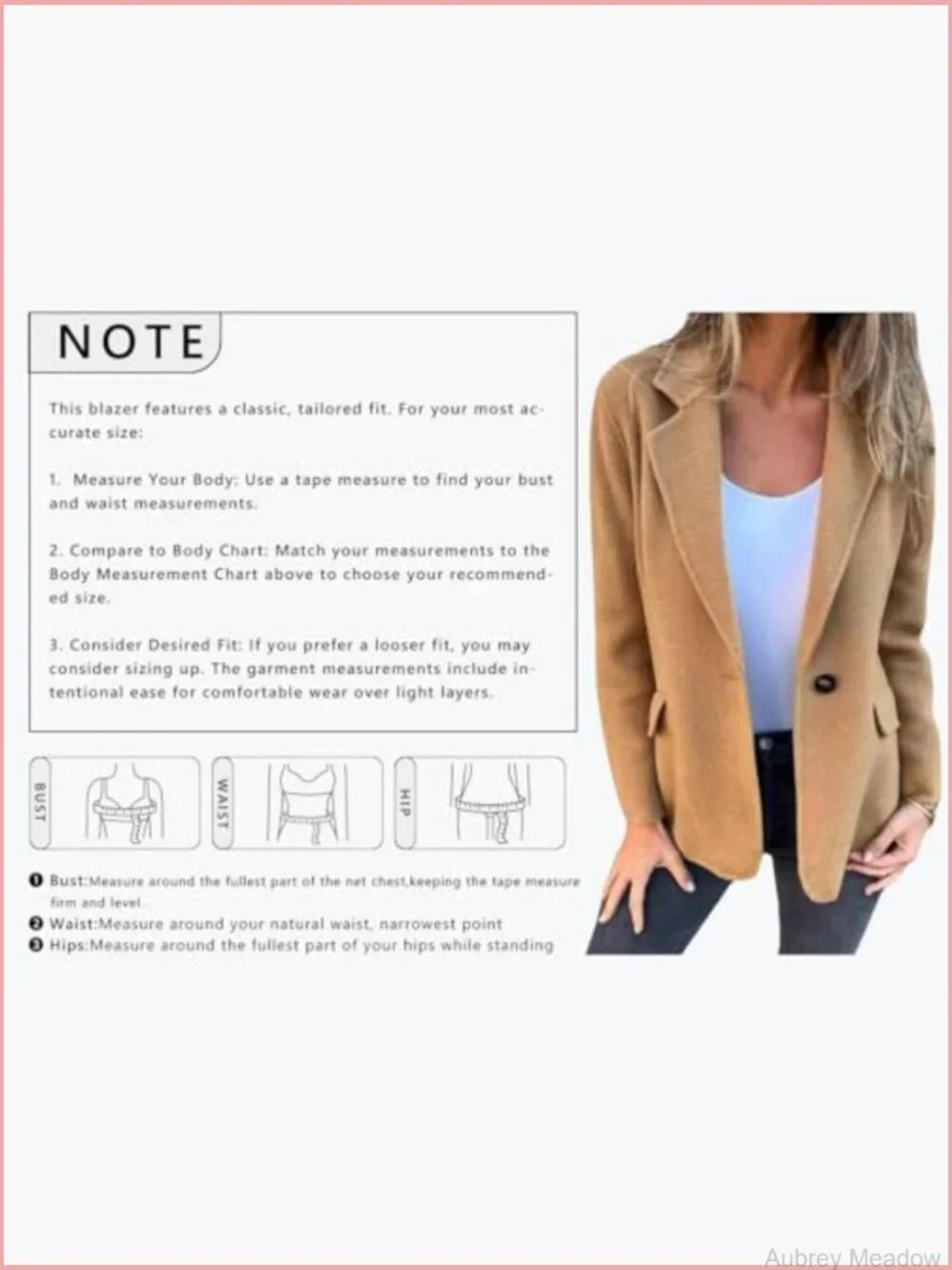 Women's Wool Blend Blazer Jacket Open Front Short Pea Coat